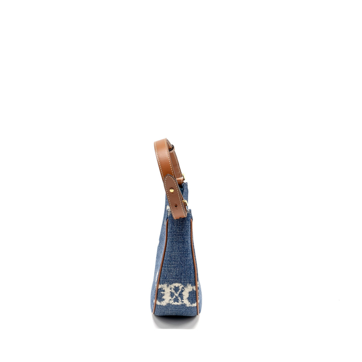 Celine Bags? Celine Medium Ava Bag With Triomphe Denim Navy Tan GHW Luxury Designer Leather Handbag