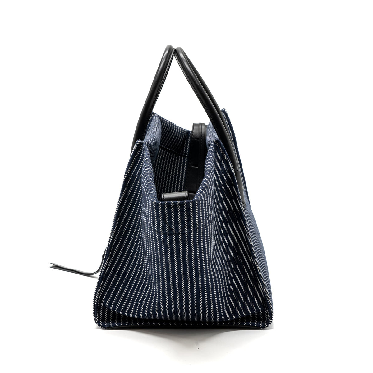 Celine Bags? Celine phantom luggage bag canvas leather dark blue black GHW Premium Designer Shoulder Bag