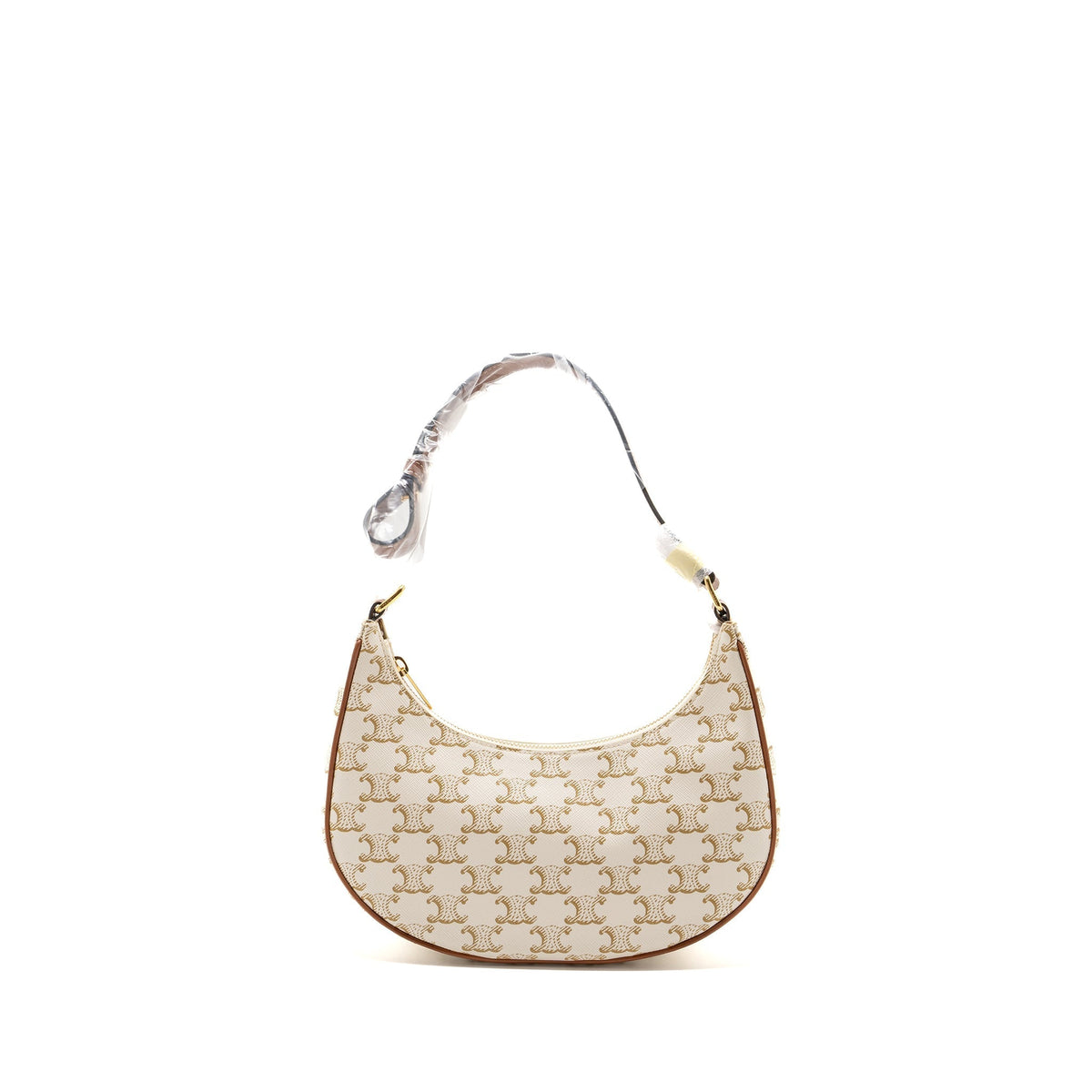 Celine Bags? Celine Ava Bag Triomphe Canvas Calfskin White GHW Elegant Everyday Designer Handbag