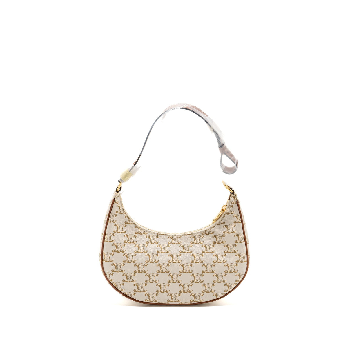 Celine Bags? Celine Ava Bag Triomphe Canvas Calfskin White GHW Elegant Everyday Designer Handbag
