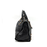 Balenciaga authentic luxury handbag Black leather craftsmanship