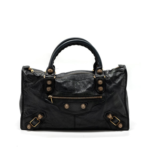 Balenciaga women's handbag Black luxury designer leather