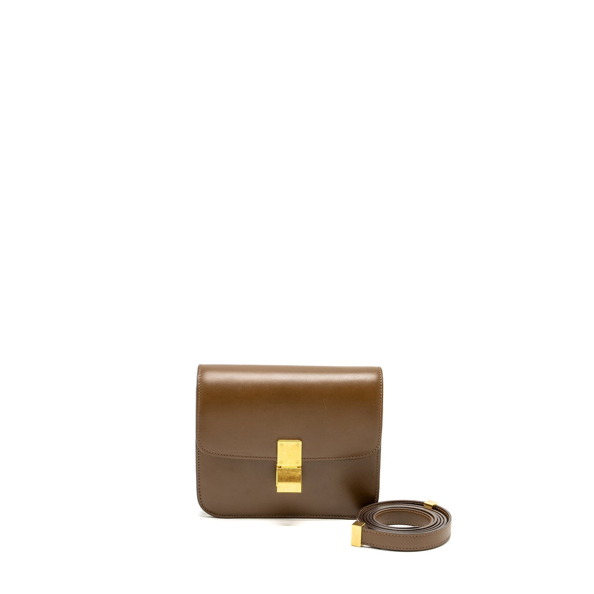 Celine Bags? Celine Teen Classic Box Bag Calfskin Camel GHW Elegant Everyday Designer Handbag