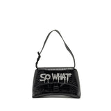 Balenciaga women's handbag Black luxury designer calf
