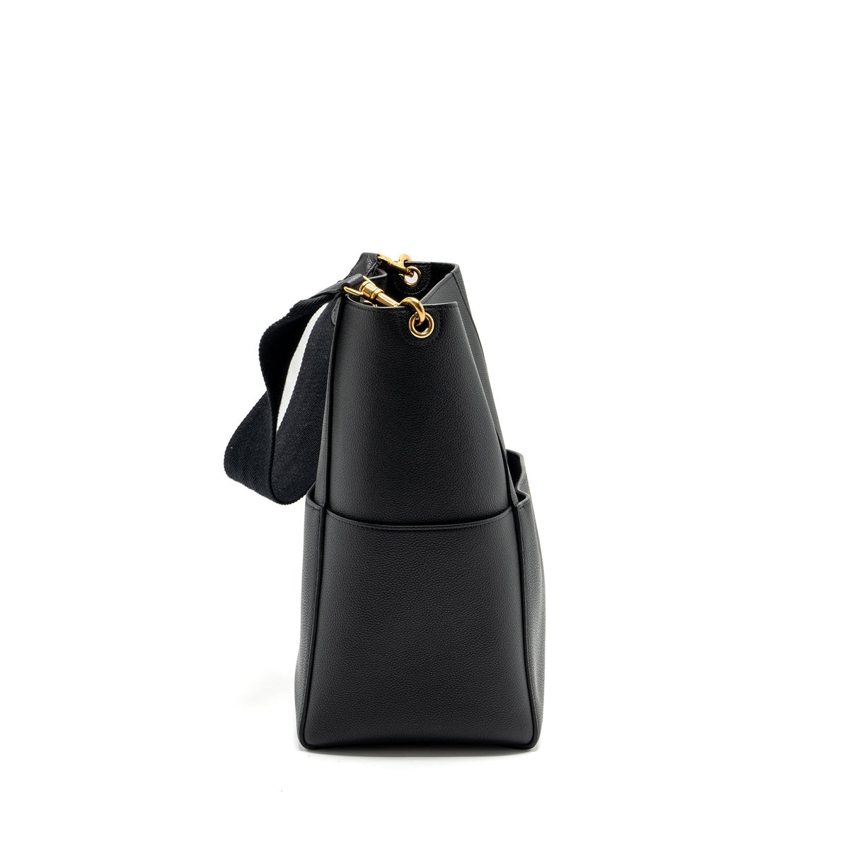 Celine Bags? Celine Sangle Bucket Bag Grained Calfskin Black GHW Elegant Everyday Designer Handbag