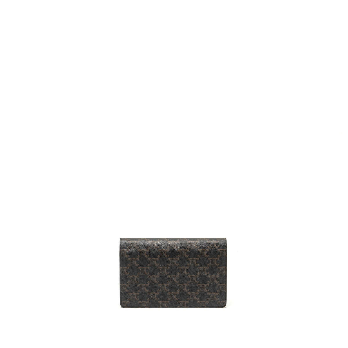 Celine Wallets? Celine Wallet on Strap Triomphe Canvas Smooth Lambskin Tan GHW Elegant Everyday Leather Wallet
