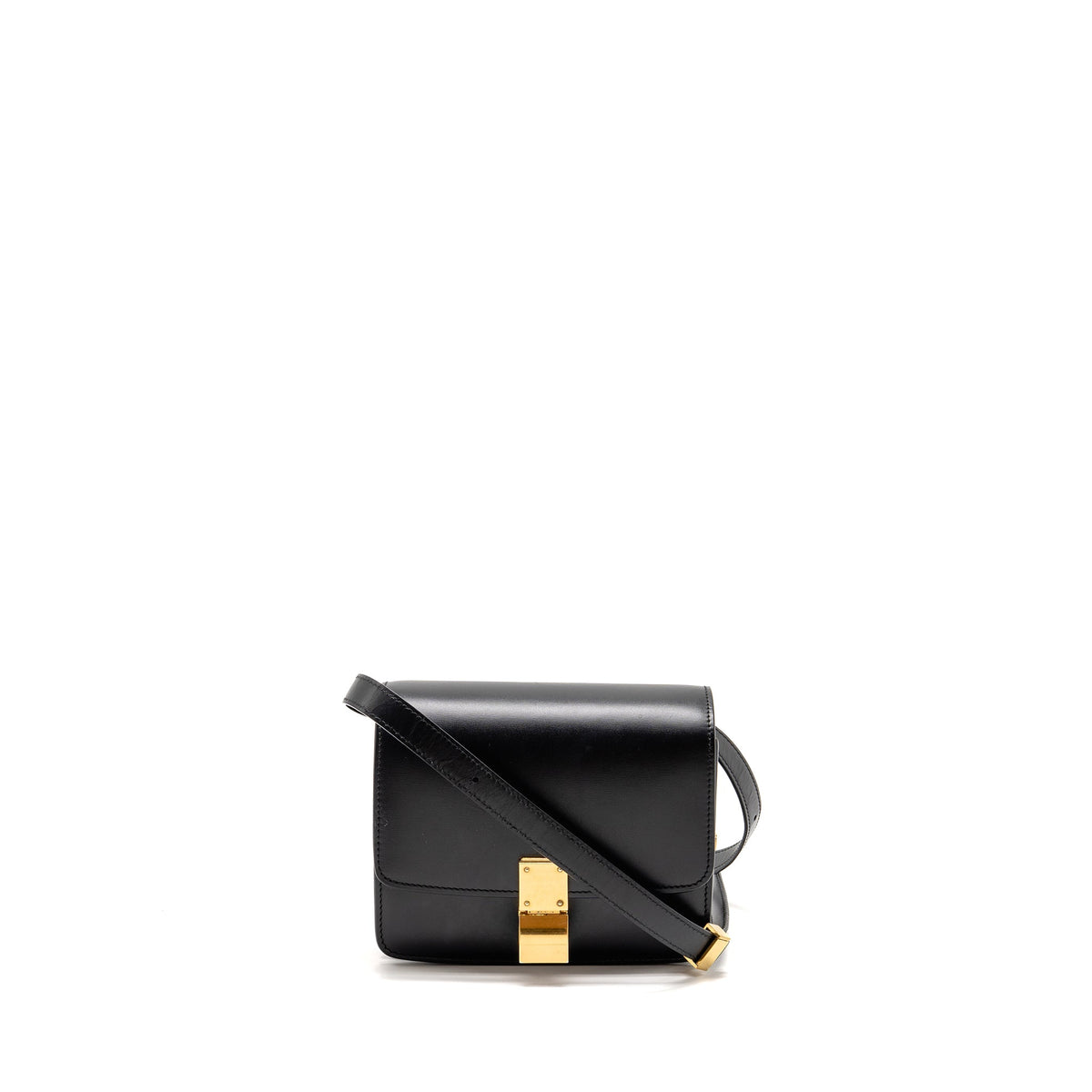 Celine Bags? Celine Mini Classic Box Bag Calfskin Black GHW Premium Designer Shoulder Bag