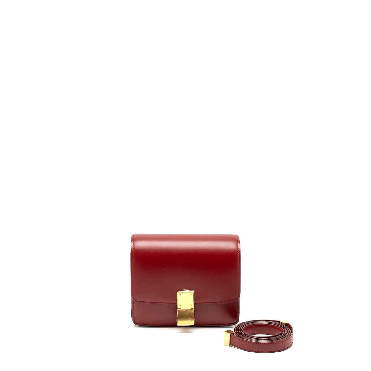 Celine Bags? Celine Mini classic box bag calfskin red GHW Elegant Everyday Designer Handbag
