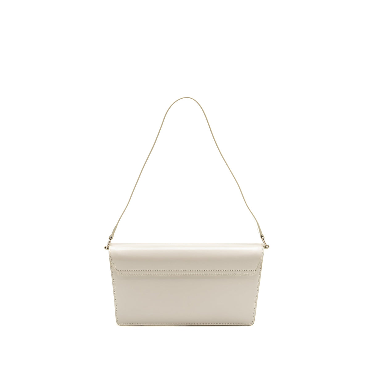 Celine Bags? Celine Trapeze Triomphe Shoulder Bag Shiny Calfskin White SHW Premium Designer Shoulder Bag
