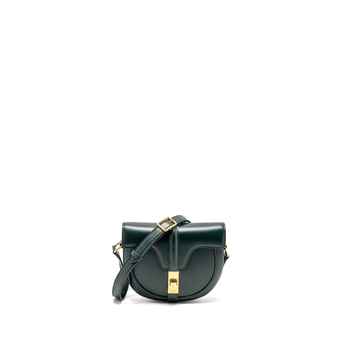 Celine Bags? Celine Small Besace Bag Calfskin Dark Green GHW Elegant Everyday Designer Handbag