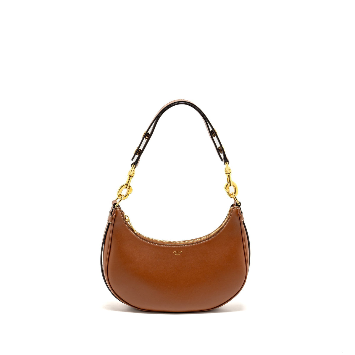 Celine Bags? Celine Medium Ava Strap Bag Smooth Calfskin TAN GHW Premium Designer Shoulder Bag