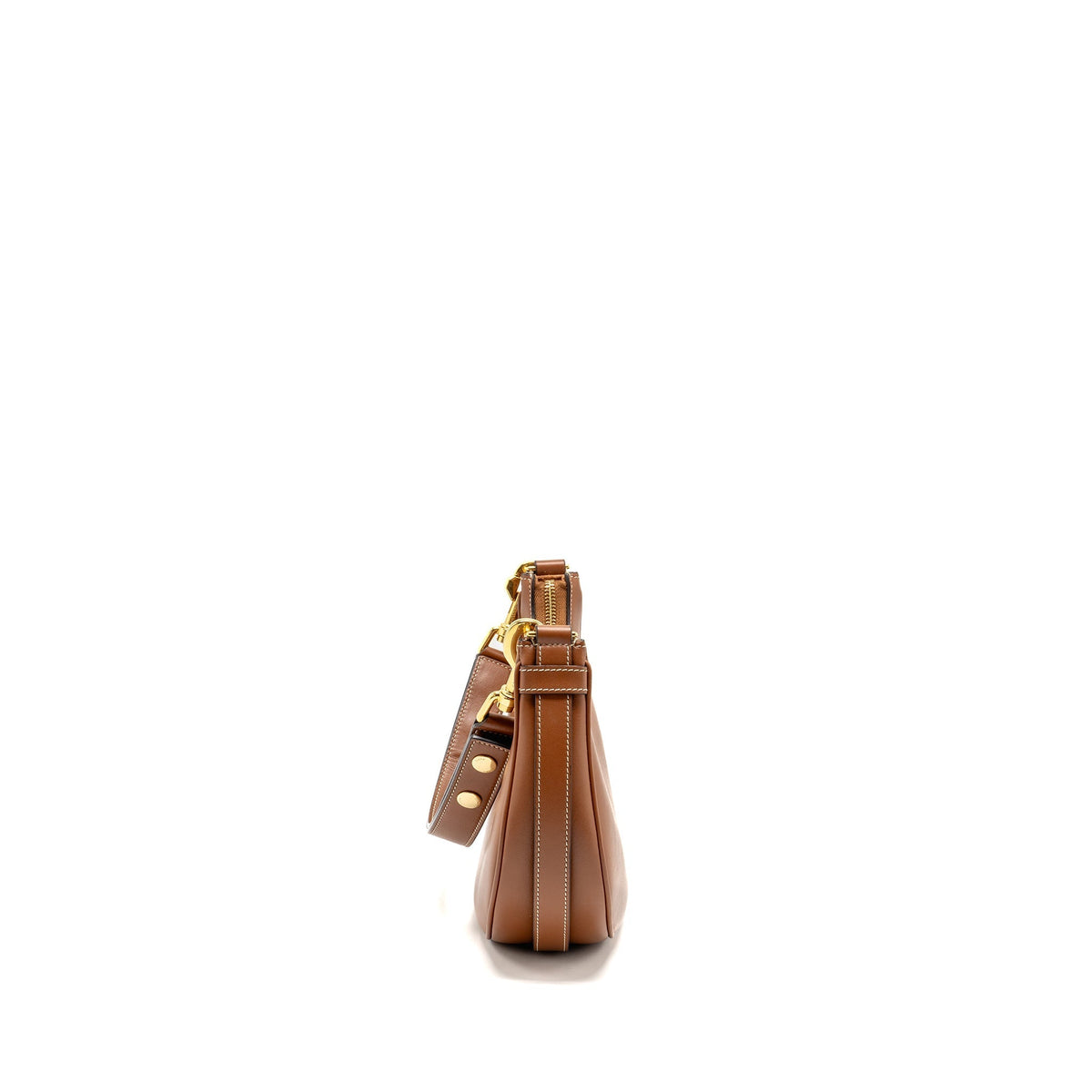 Celine Bags? Celine Medium Ava Strap Bag Smooth Calfskin TAN GHW Premium Designer Shoulder Bag
