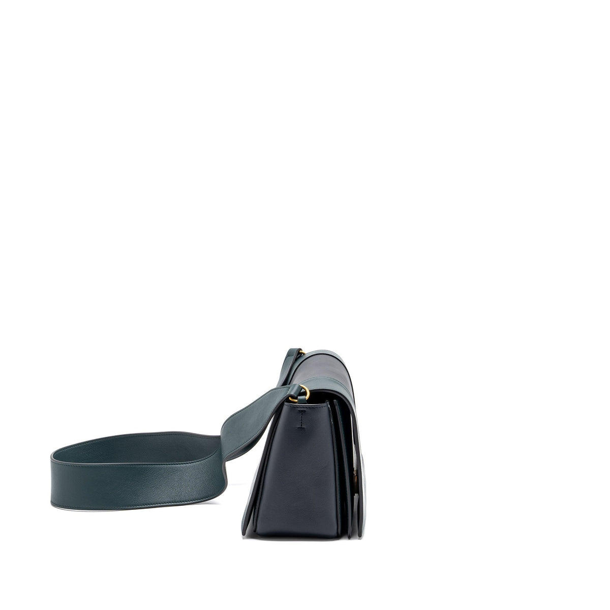 Celine Bags? Celine frame bag calfskin dark green dark blue GHW Luxury Designer Leather Handbag