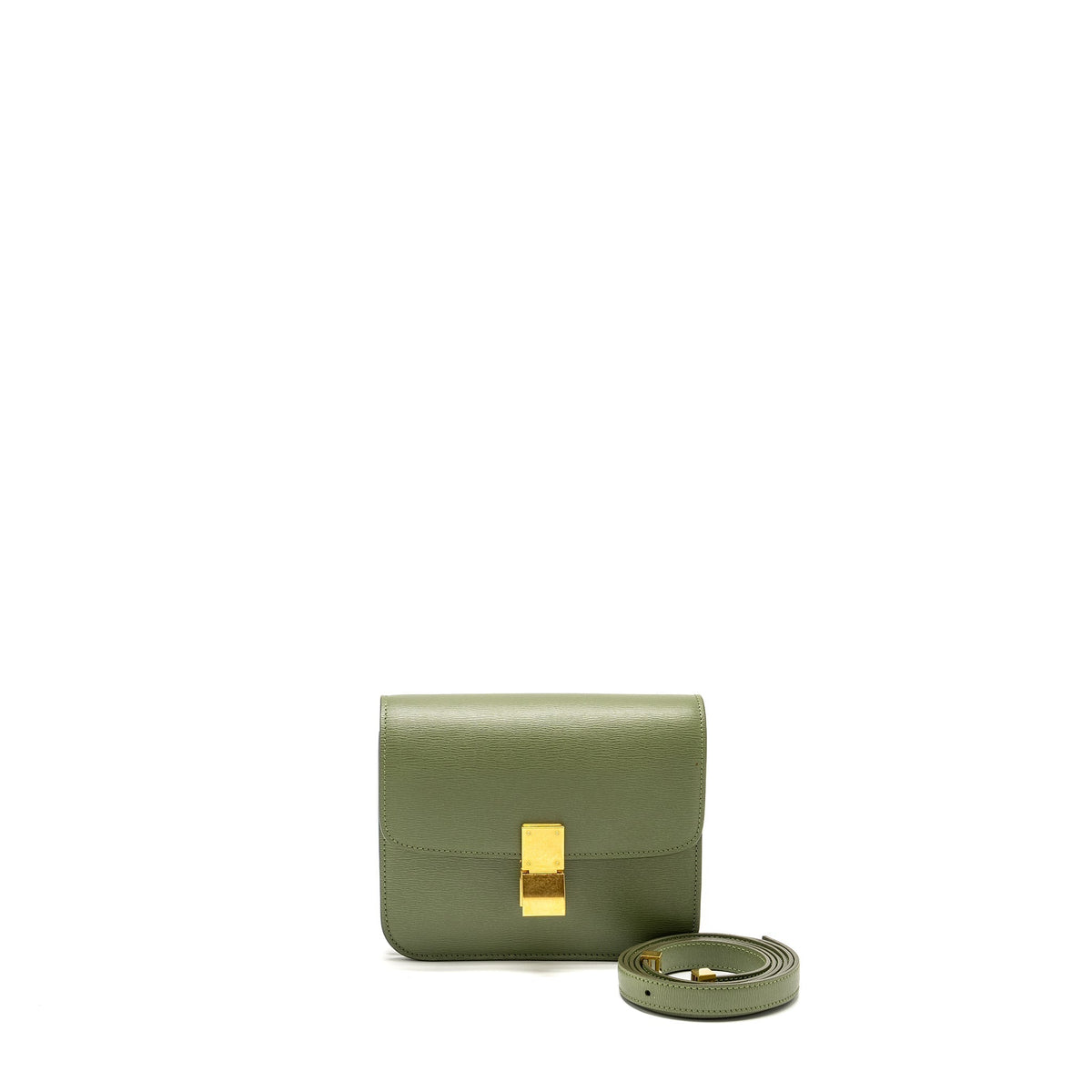 Celine Bags? Celine Teen classic box bag calfskin green GHW Luxury Designer Leather Handbag