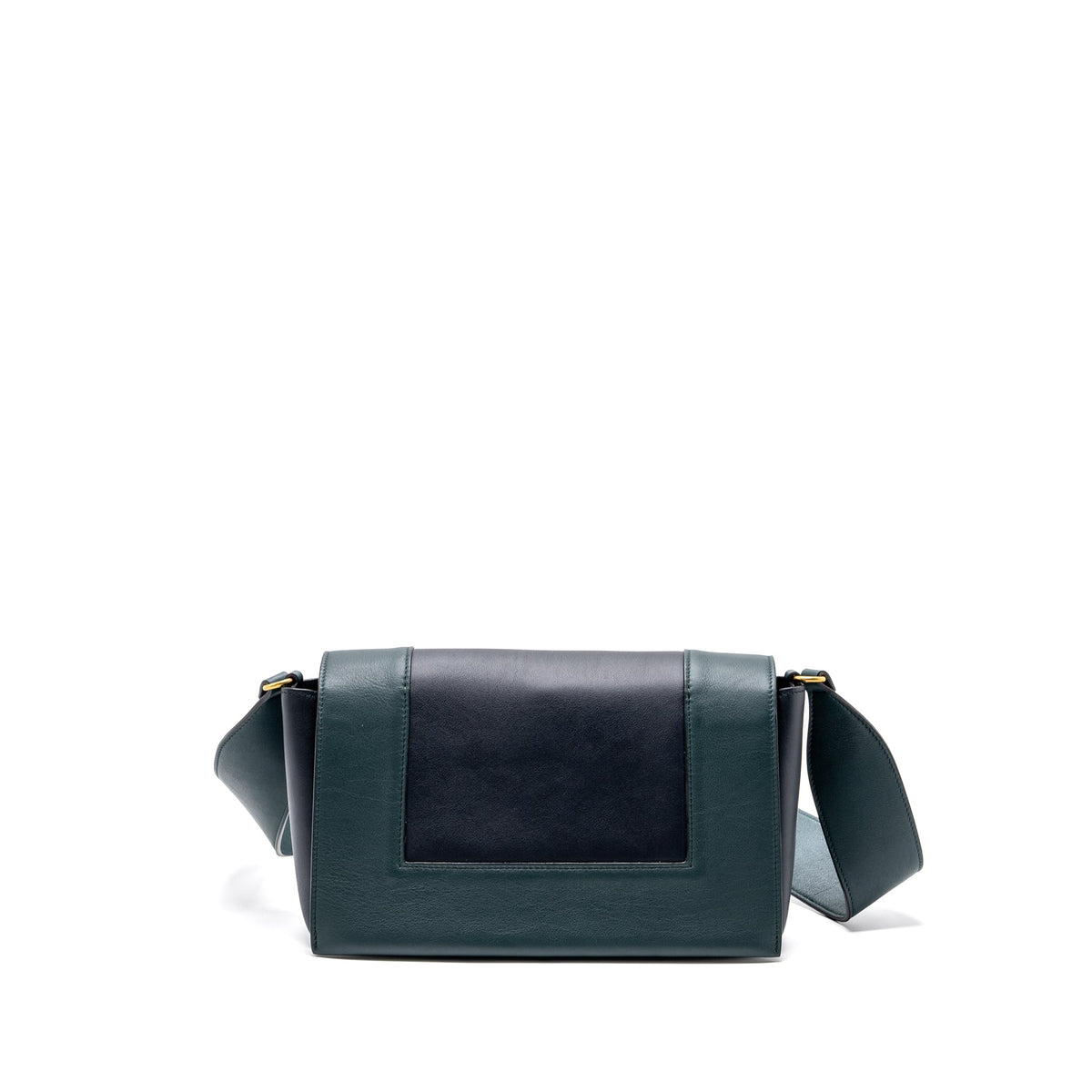 Celine Bags? Celine frame bag calfskin dark green dark blue GHW Luxury Designer Leather Handbag