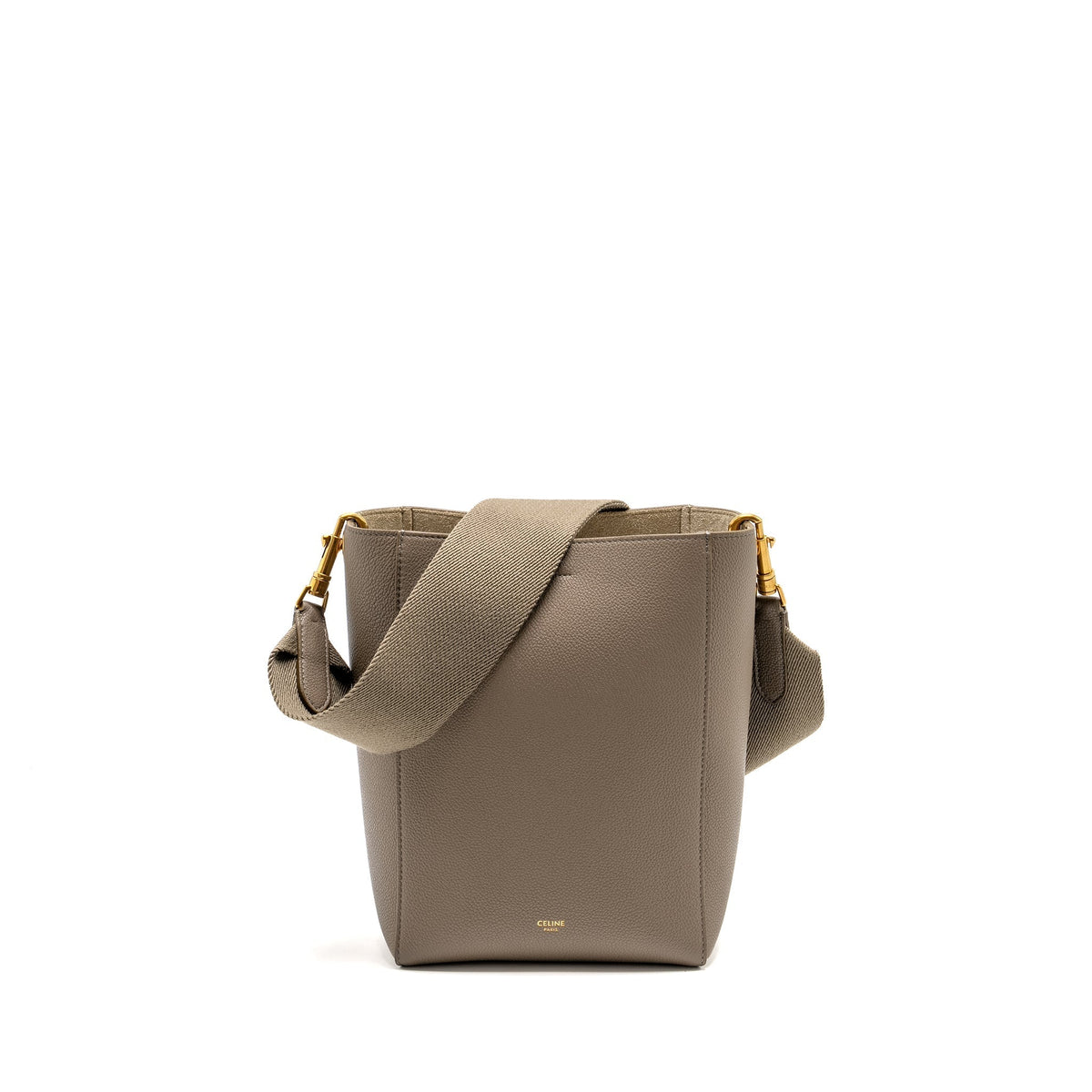 Celine Bags? Celine Sangle Bucket Bag Calfskin Grey GHW Elegant Everyday Designer Handbag