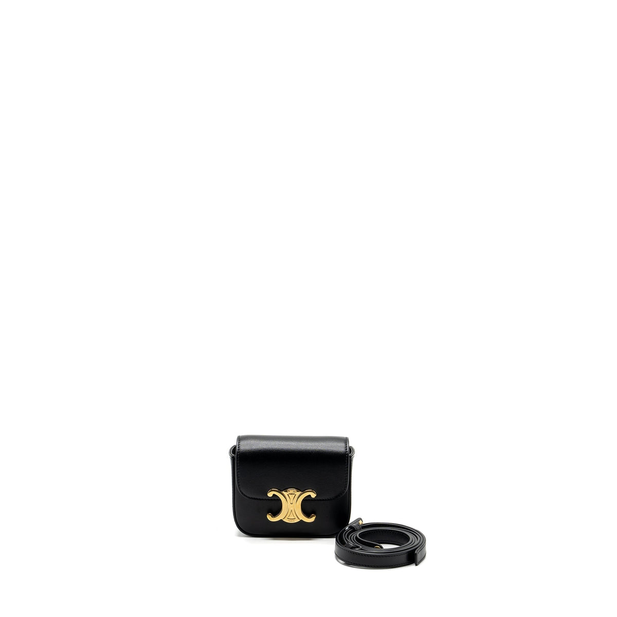 Celine Bags? Celine mini Claude shiny calfskin black GHW Premium Designer Shoulder Bag