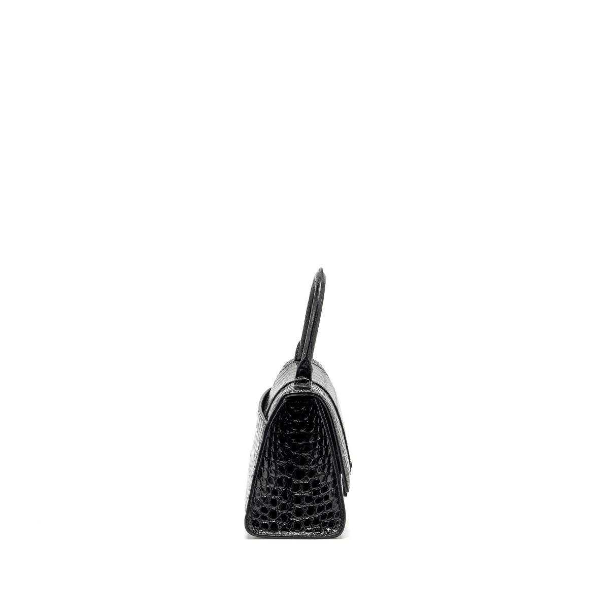 Side view of Balenciaga handbag Black premium designer bag