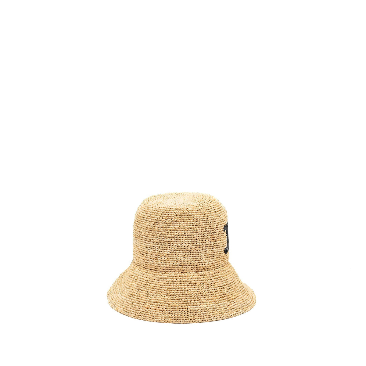 Celine Hats? CELINE Size S Triomphe Bucket Hat In Raffia Natural Black Casual Everyday Designer Cap