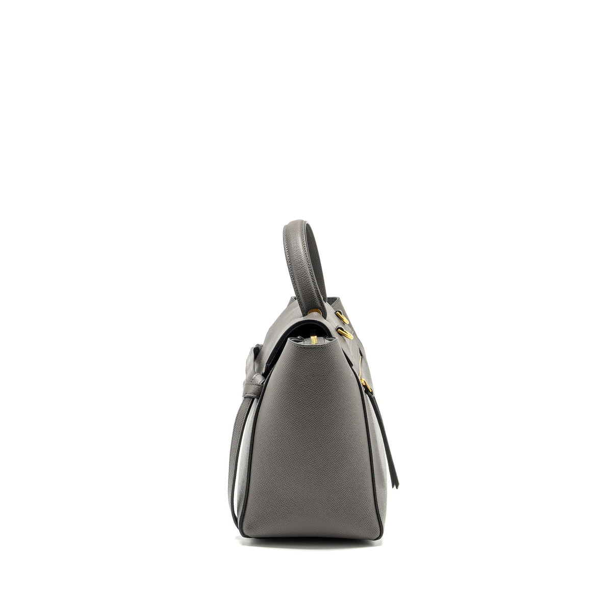 Celine Bags? Celine Mini Belt Bag Grained Calfskin Grey GHW Premium Designer Shoulder Bag