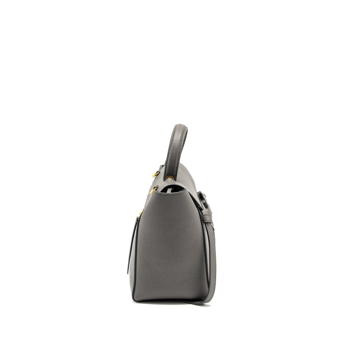 Celine Bags? Celine Mini Belt Bag Grained Calfskin Grey GHW Premium Designer Shoulder Bag