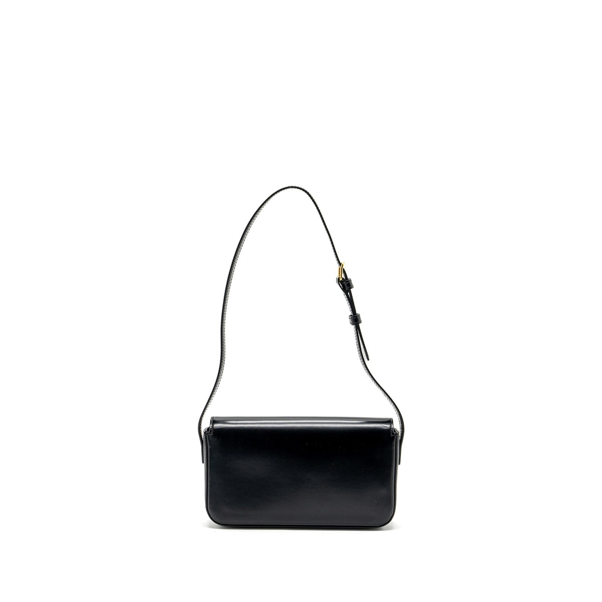 Celine Bags? Celine Triomphe Shoulder bag shiny calfskin black GHW Luxury Designer Leather Handbag