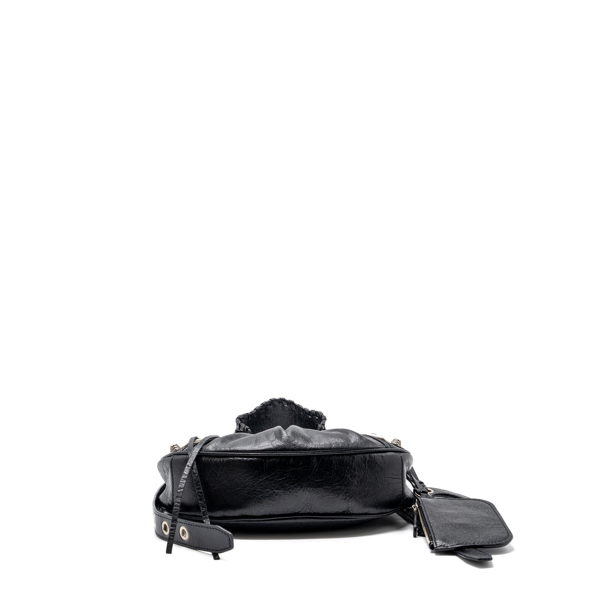 Side view of Balenciaga handbag Black premium designer bag