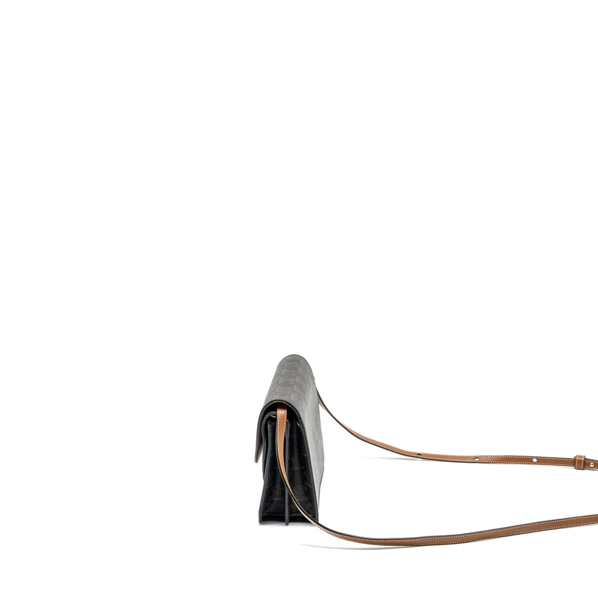 Celine Wallets? Celine Wallet on strap Triomphe Canvas Smooth Lambskin Tan GHW Compact Luxury Card Wallet