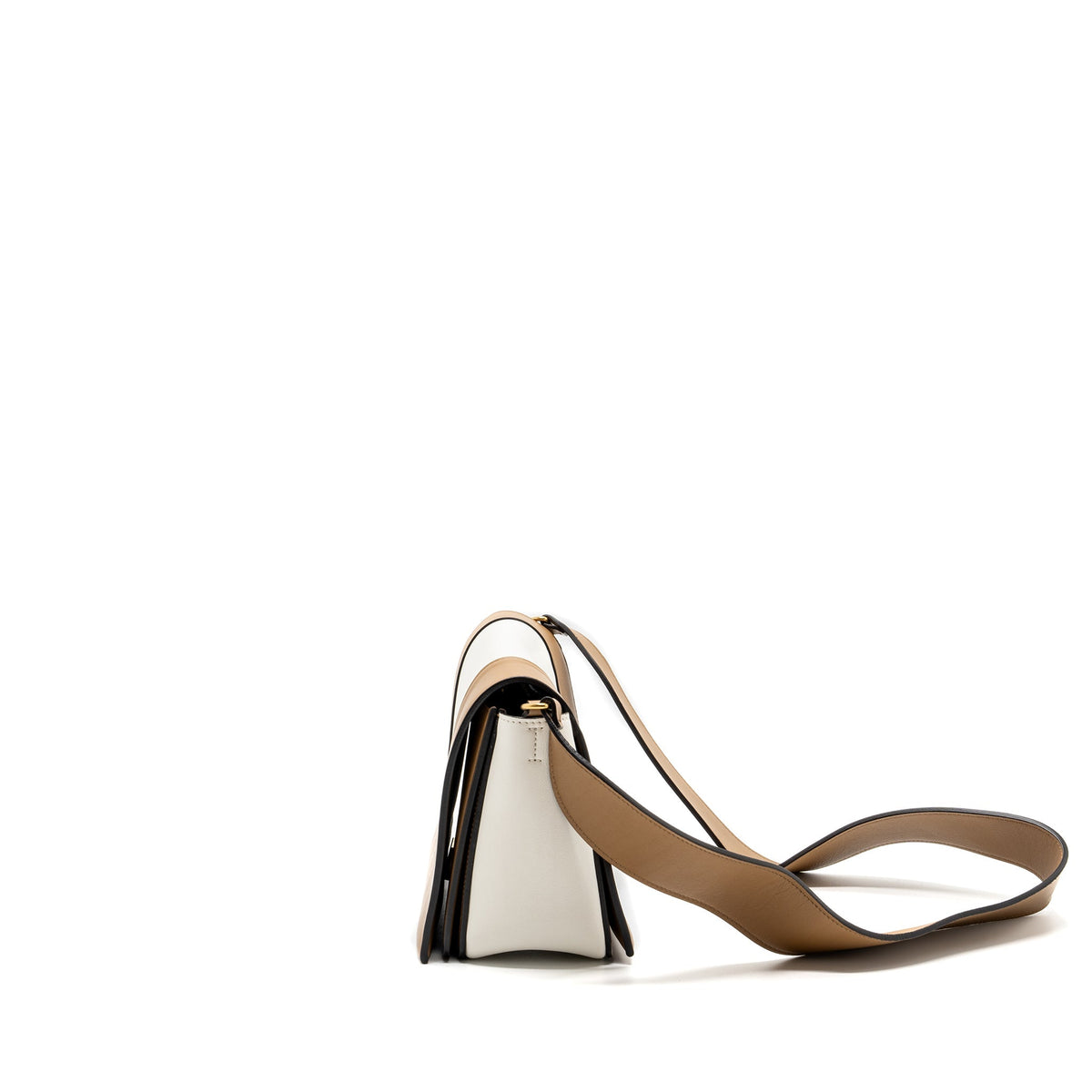 Celine Bags? Celine Frame Bag Calfskin White Brown GHW Luxury Designer Leather Handbag