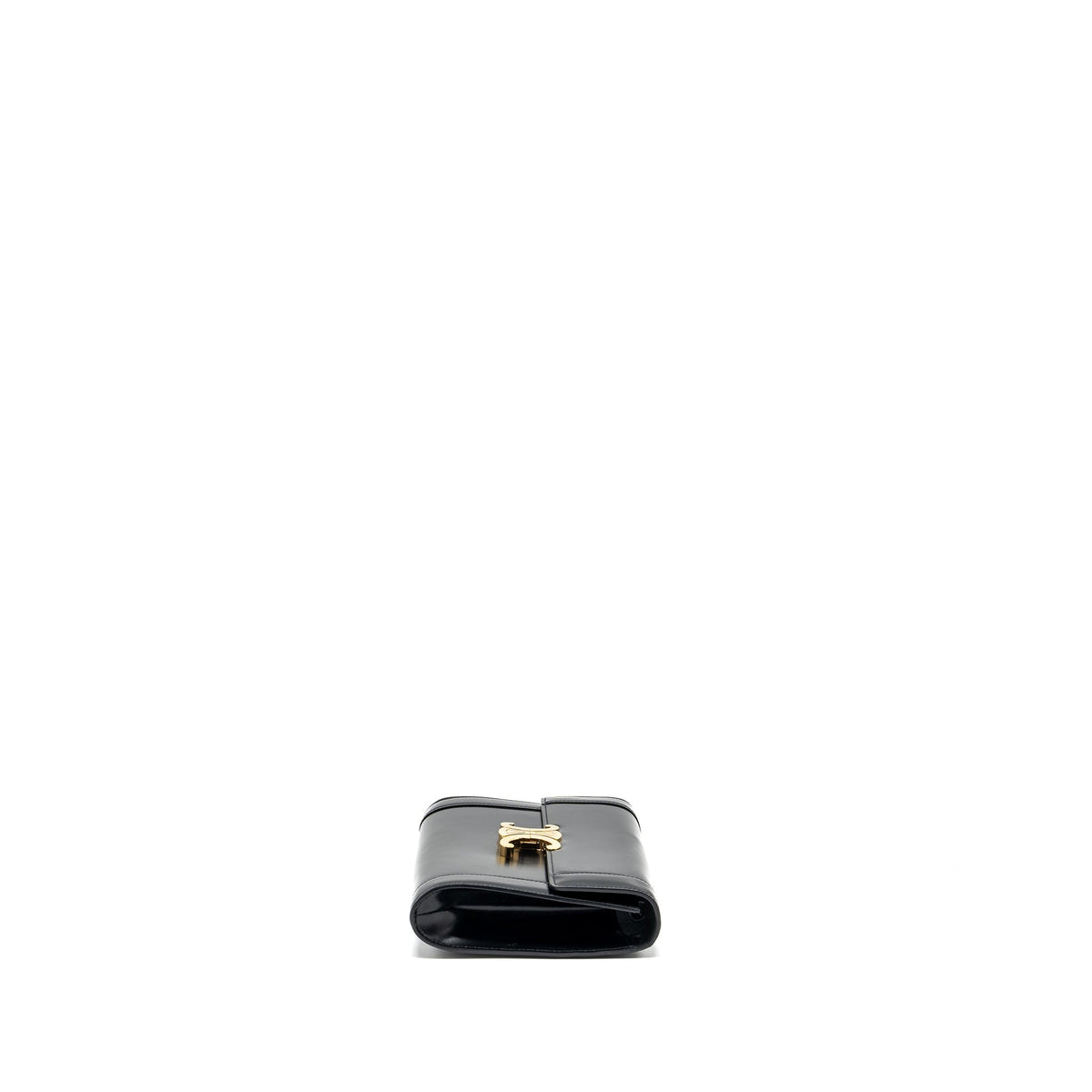 Celine Wallets? Celine triomphe flap wallet with strap calfskin black GHW Compact Luxury Card Wallet