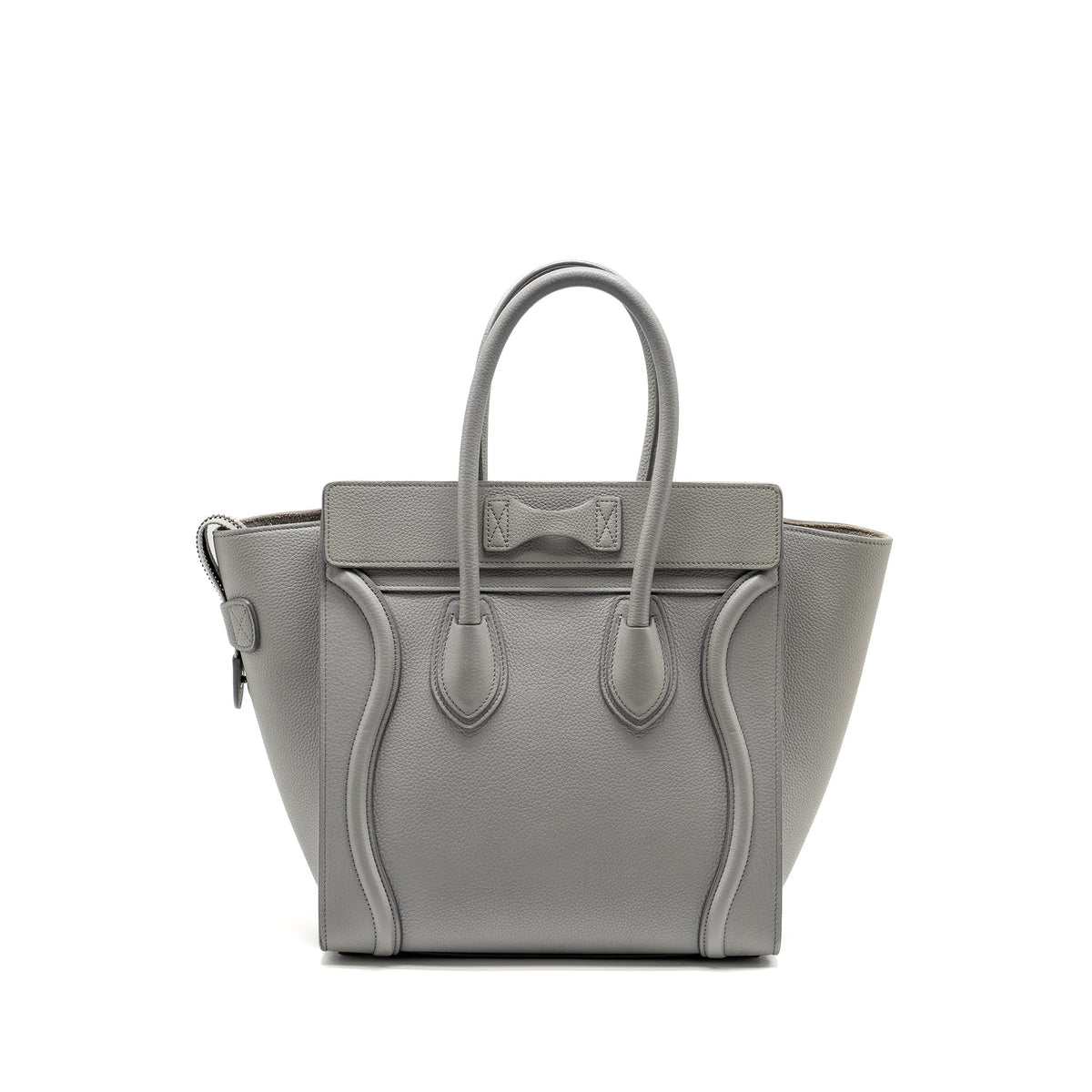 Celine Bags? Celine Micro Luggage Bag Calfskin Light Grey SHW Premium Designer Shoulder Bag