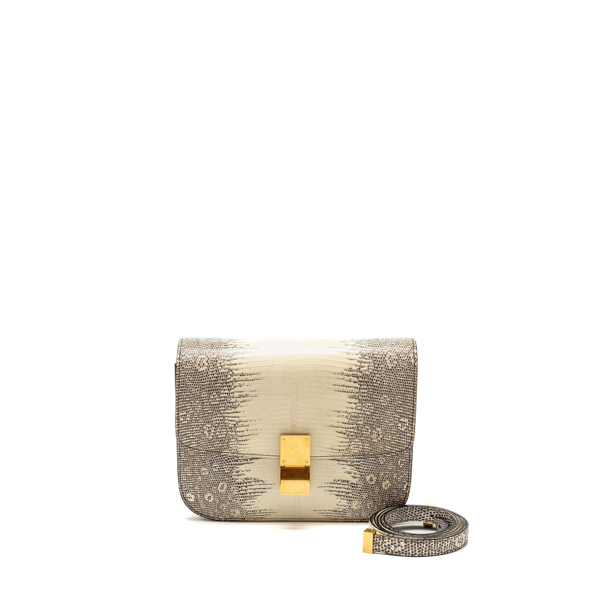 Celine Bags? Celine Medium classic box bag lizard Natural GHW Elegant Everyday Designer Handbag
