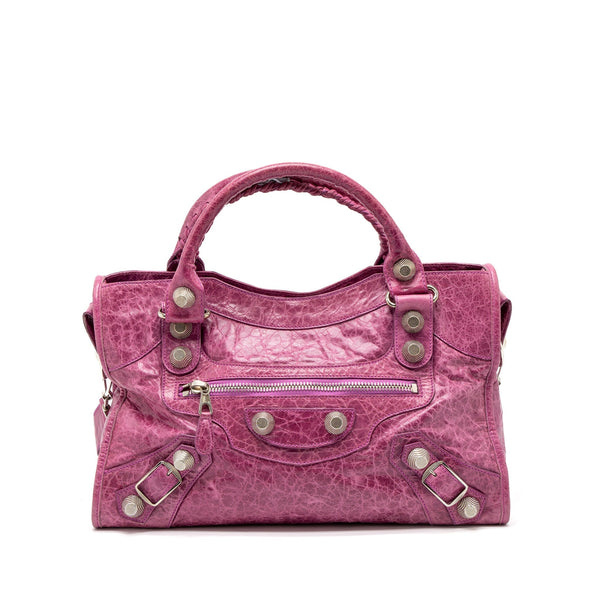 Balenciaga women's handbag Pink luxury designer leather