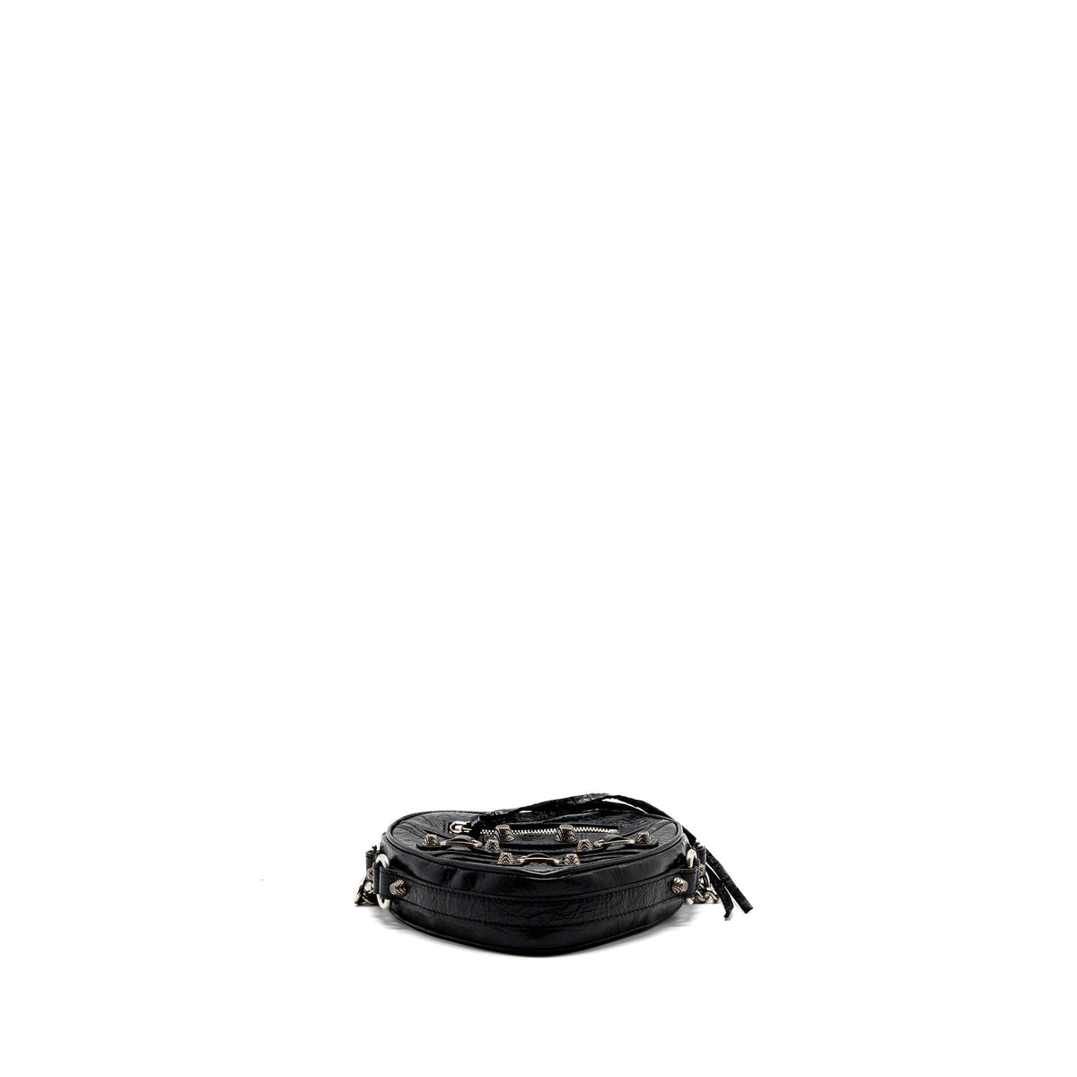 Side view of Balenciaga handbag Black premium designer bag