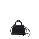 Side view of Balenciaga handbag Black premium designer bag