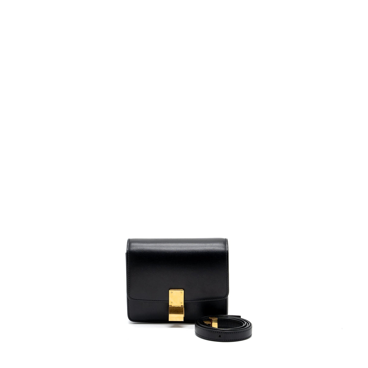 Celine Bags? Celine mini classic box bag calfskin Black GHW Luxury Designer Leather Handbag