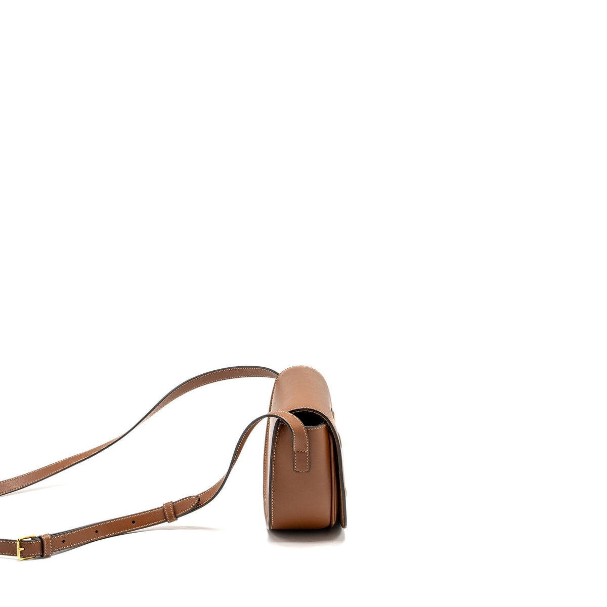 Celine Bags? Celine Folco Cuir Triomphe Smooth Calfskin Tan GHW Premium Designer Shoulder Bag