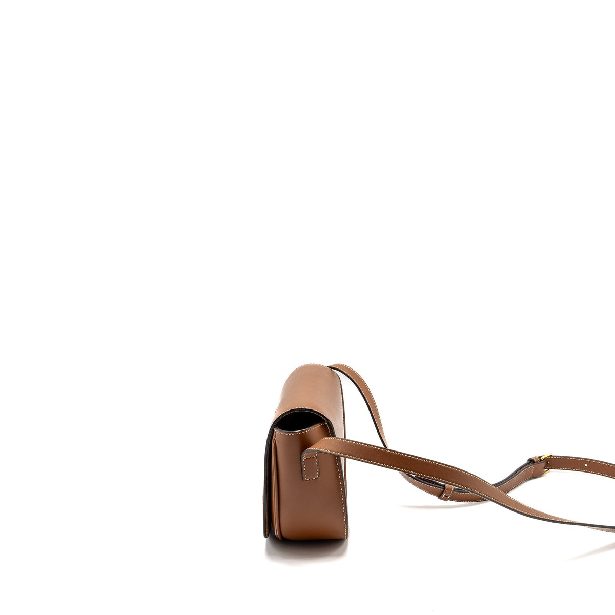 Celine Bags? Celine Folco Cuir Triomphe Smooth Calfskin Tan GHW Premium Designer Shoulder Bag