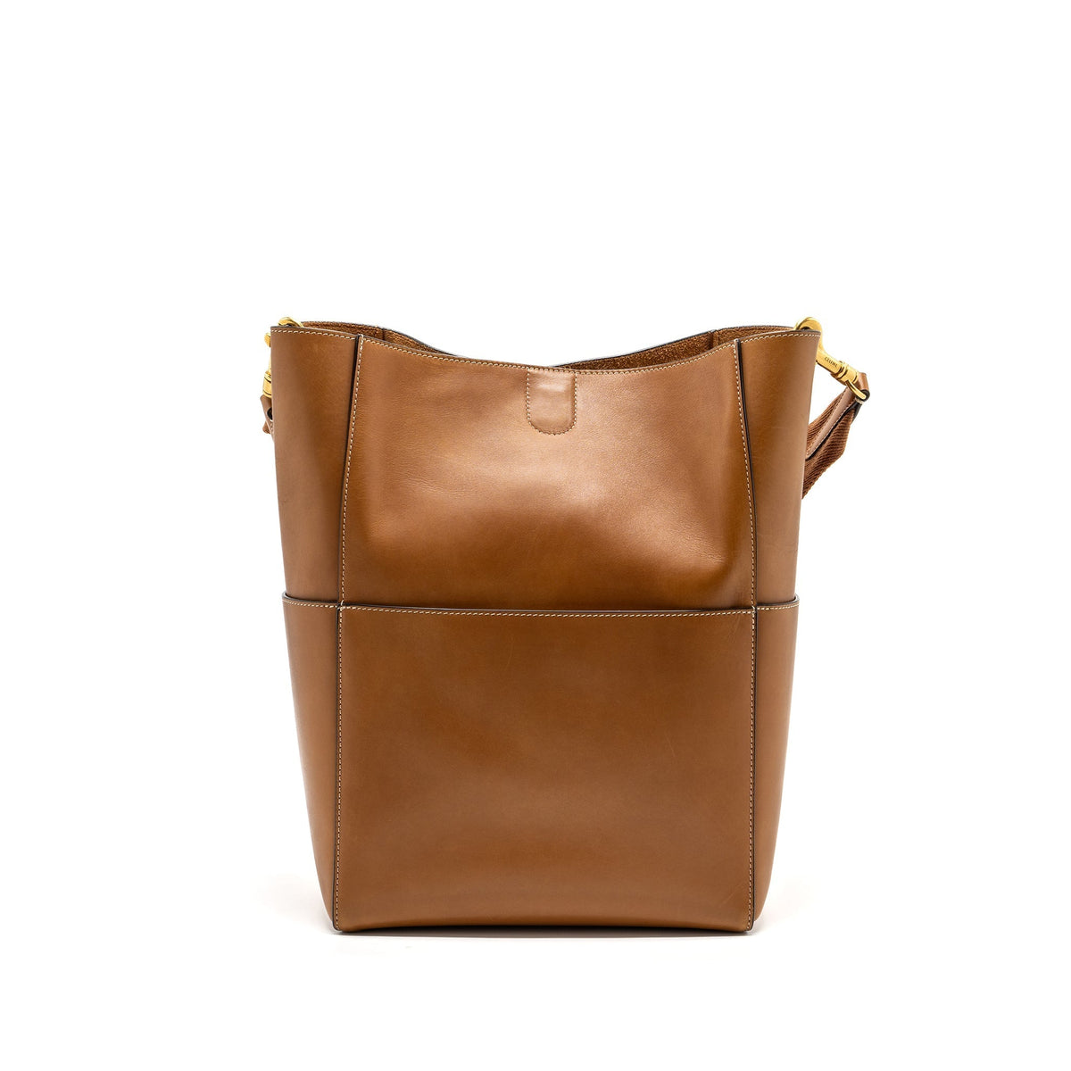 Celine Bags? Celine Sangle bucket bag leather brown GHW Luxury Designer Leather Handbag