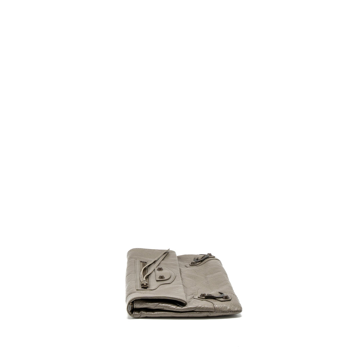 Side view of Balenciaga handbag Grey premium designer bag