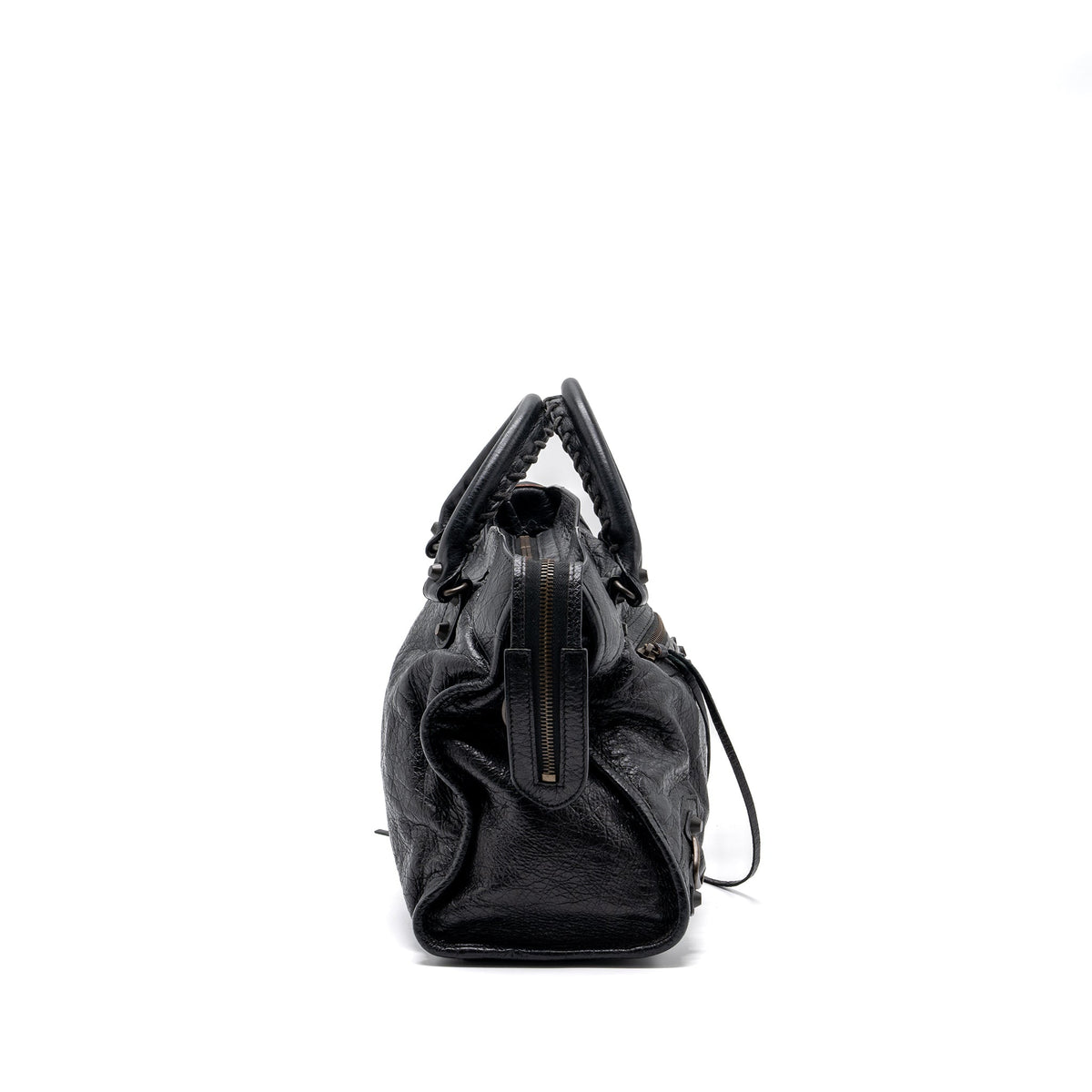 Balenciaga designer handbag leather closeup detail
