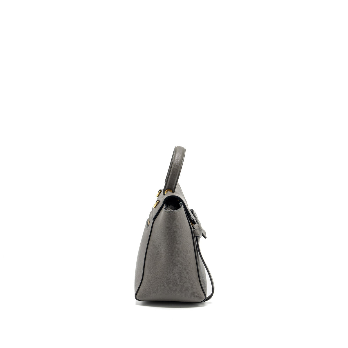 Celine Bags? Celine Micro Belt Bag Grained Calfskin Grey GHW Premium Designer Shoulder Bag