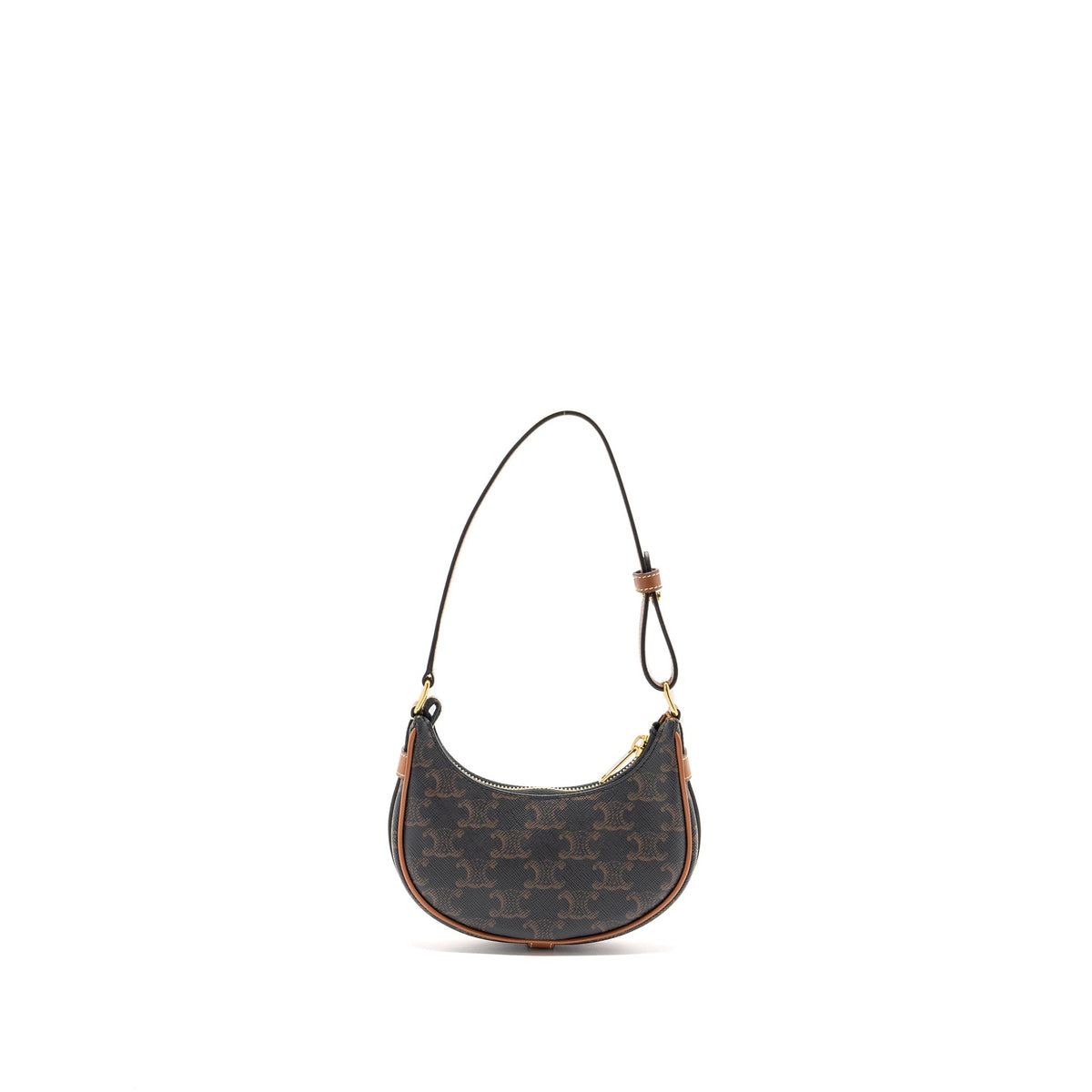 Celine Bags? Celine Mini Ava Triomphe Canvas Calfskin Tan GHW Luxury Designer Leather Handbag