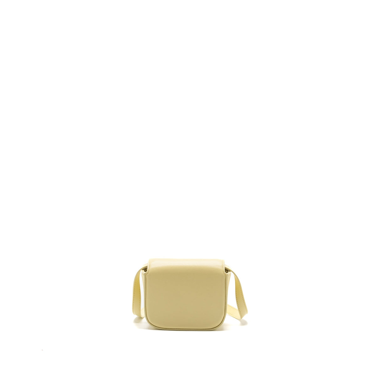 Celine Bags? Celine Mini Claude Shiny Calfskin Light Yellow GHW Elegant Everyday Designer Handbag