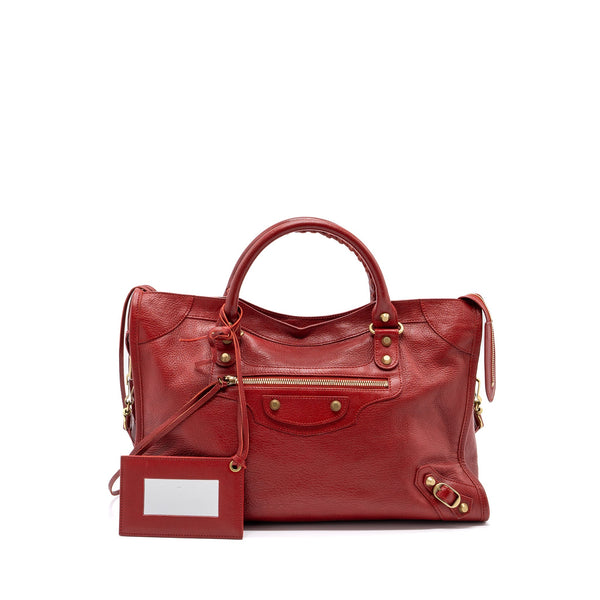 Balenciaga women's handbag Red luxury designer leather