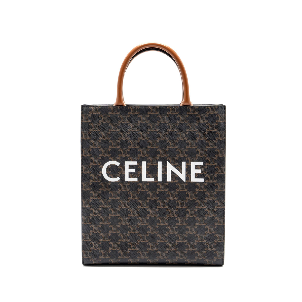 Celine Bags? Celine Vertical Cabas Triomphe Canvas GHW Premium Designer Shoulder Bag