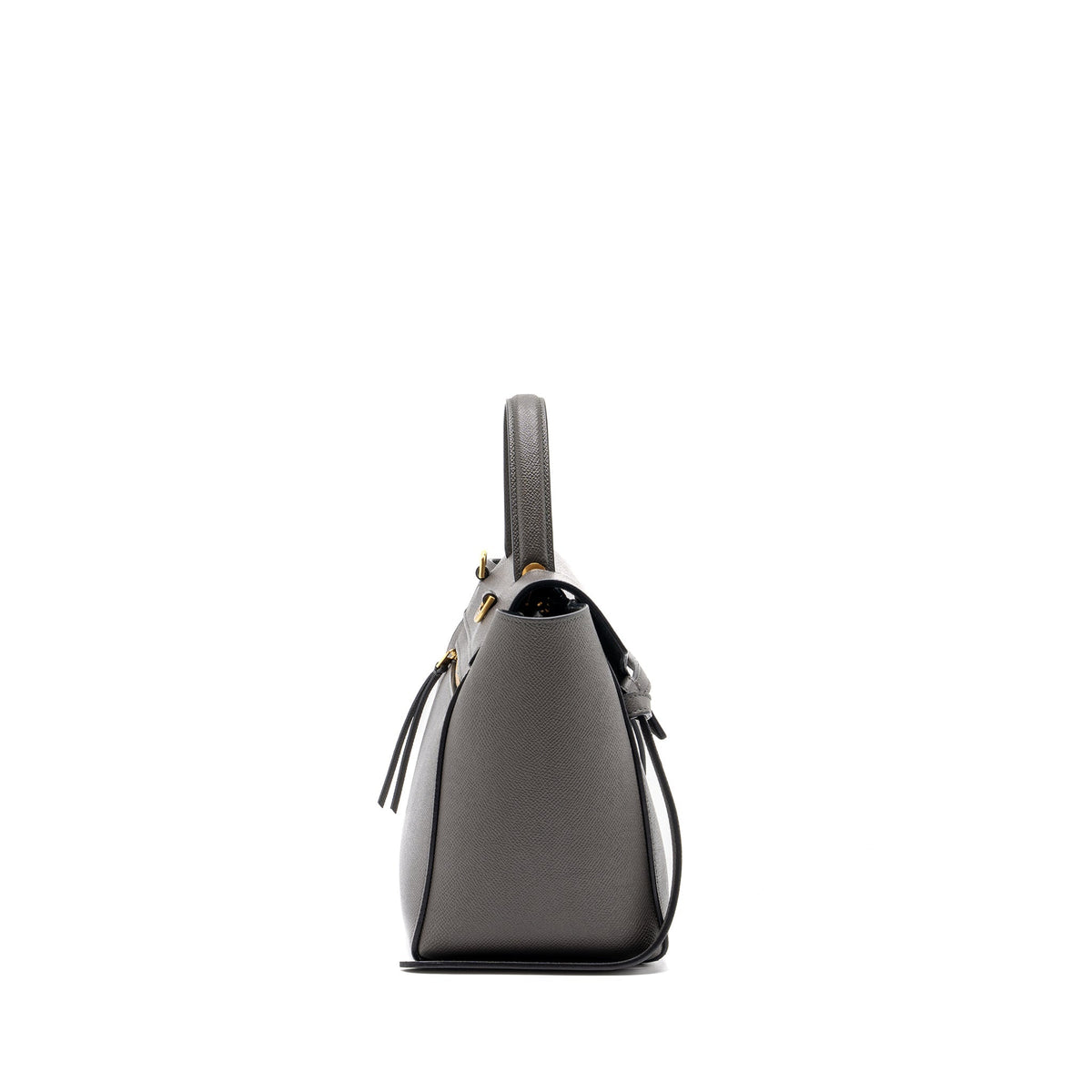 Celine Bags? Celine Micro Belt Bag Grained Calfskin Grey GHW Elegant Everyday Designer Handbag