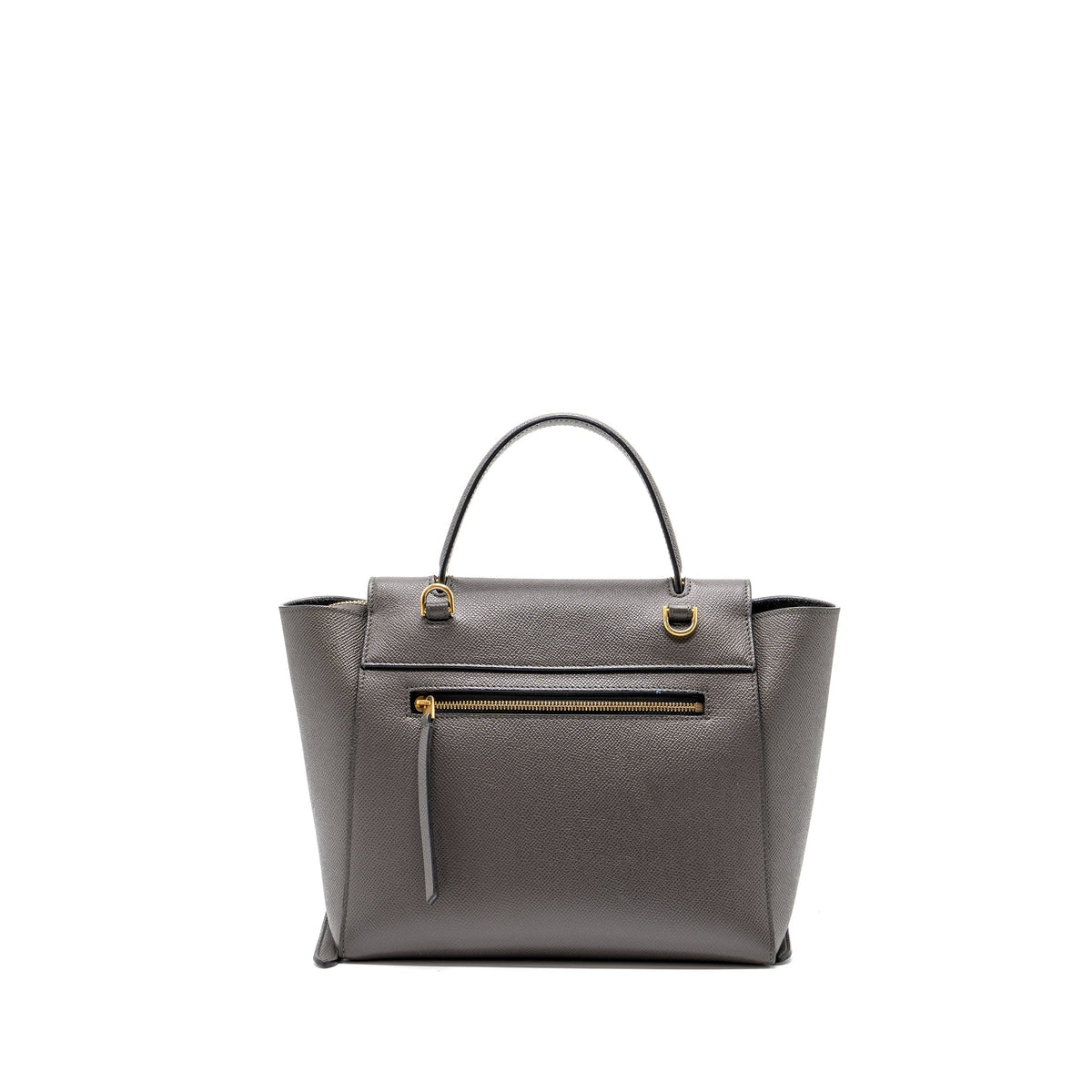 Celine Bags? Celine Micro Belt Bag Grained Calfskin Grey GHW Elegant Everyday Designer Handbag