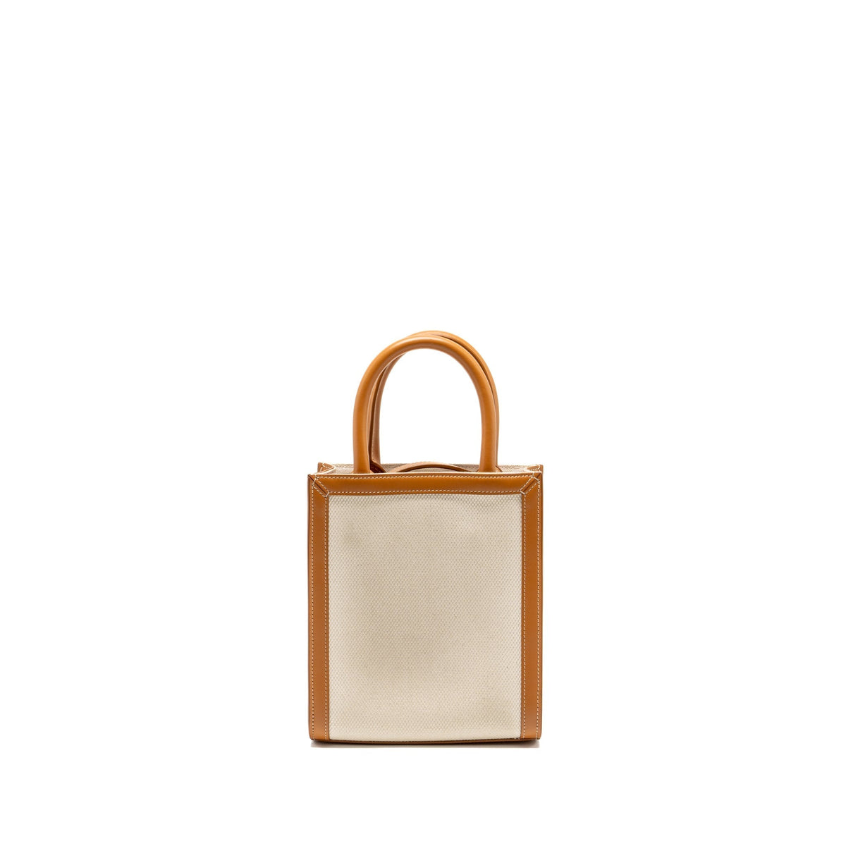 Celine Bags? Celine Mini Vertical Cabas Canvas Calfskin Multicolour GHW Elegant Everyday Designer Handbag