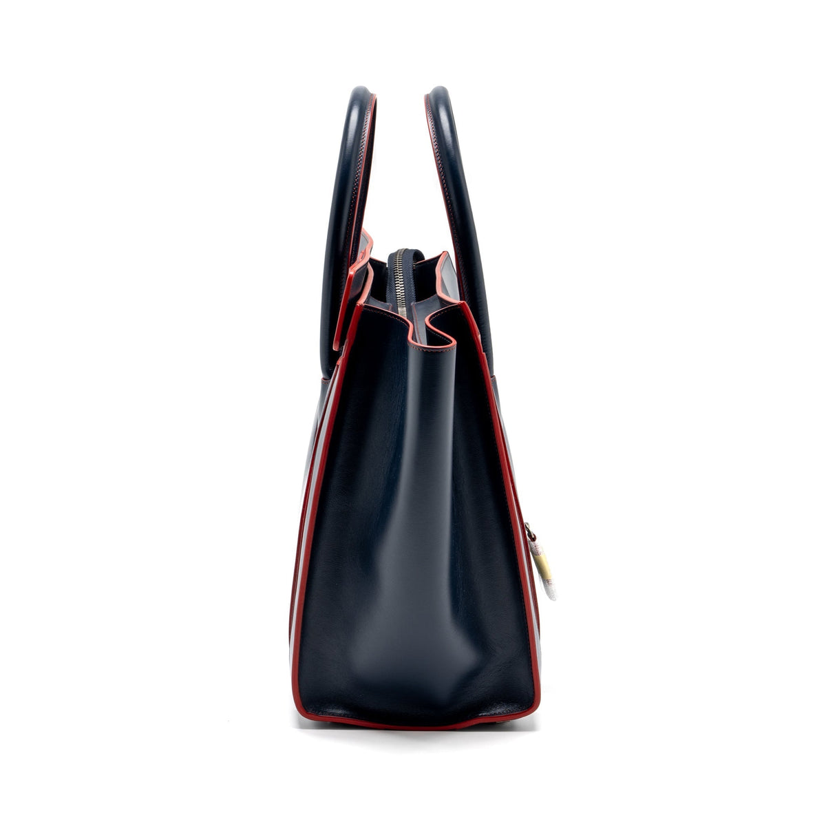 Celine Bags? Celine Luggage Tote Bag Calfskin Blue Red SHW Luxury Designer Leather Handbag